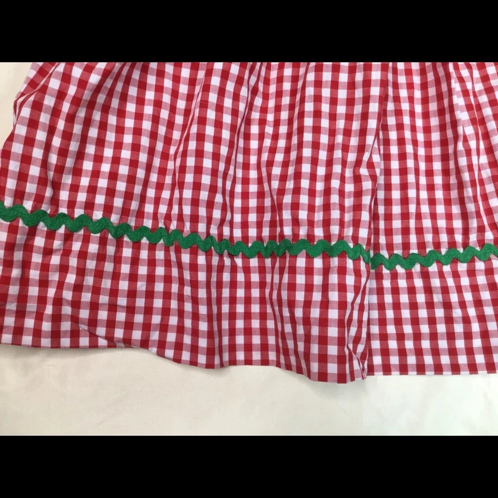 Marmellata Red Check Christmas Tree Smocked Dress